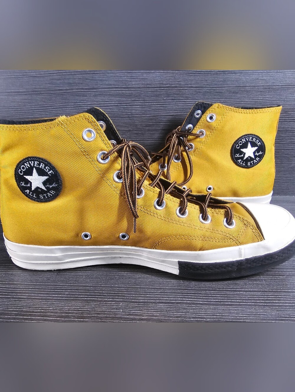 CONVERSE CHUCK 70 GORE-TEX HIGH GTX HI Mens Sz 12 Womens 14 - Gold 161482C - Picture 8 of 10